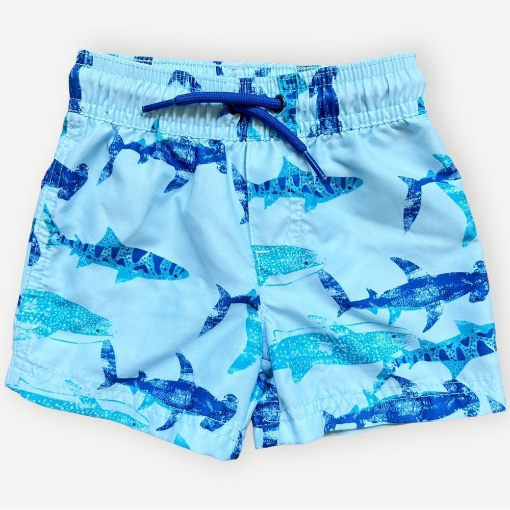 Just One You Carter’s Baby Boy Shark Print Swim Trunks. Swim Shorts. 9 Months.